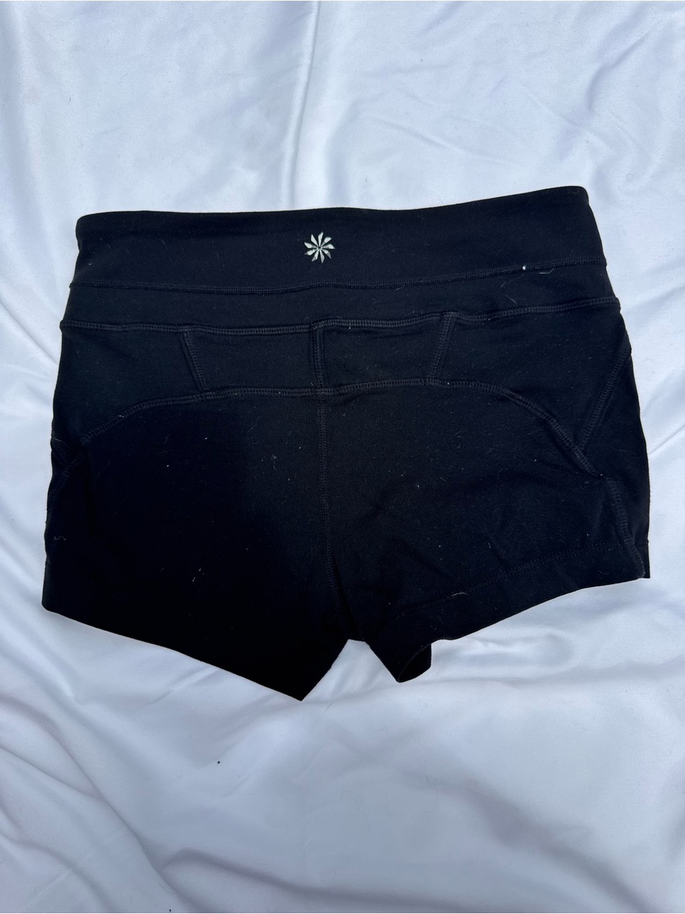 Athleta Black Women's Athletic Shorts with Reflective Logo